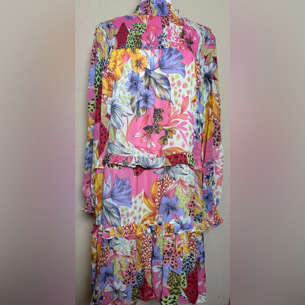 Floral Multicolor Ruffle Dress - Picture 2 of 8